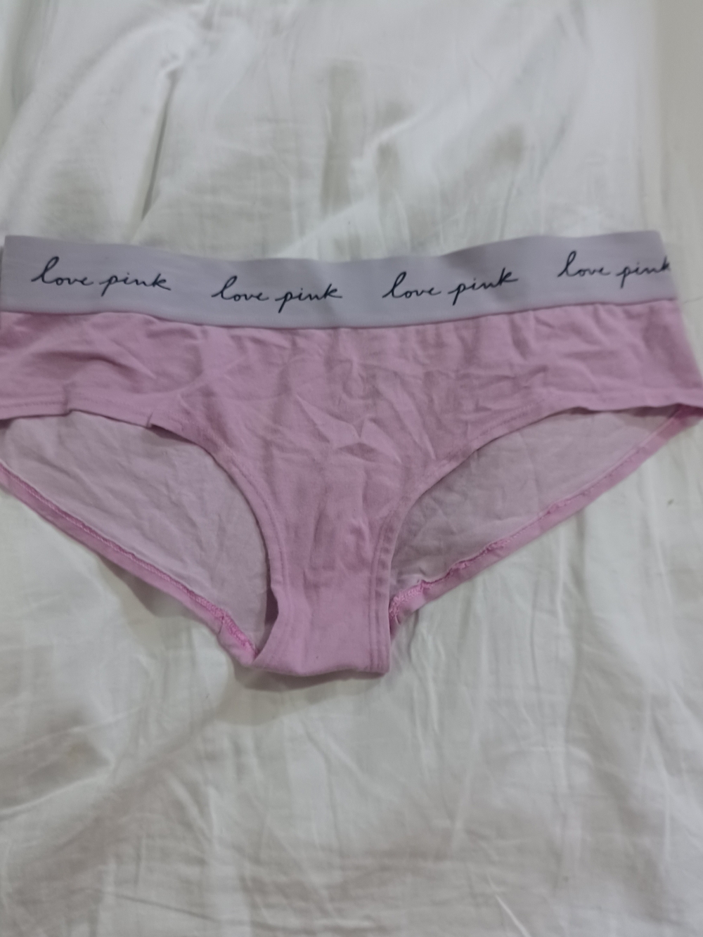 PINK Victoria's Secret Pastel Pink Hipster Briefs with Branded Waistband